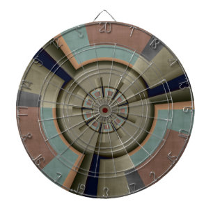 Modern Abstract Color Harmony Fractal Art Graphic Dart Board