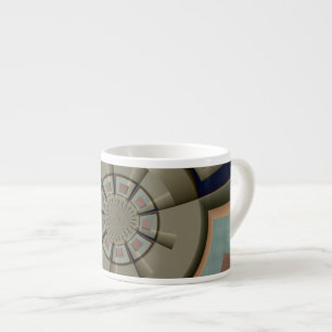 Modern Abstract Color Harmony Fractal Art Graphic Espresso Cup