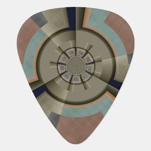 Modern Abstract Color Harmony Fractal Art Graphic Guitar Pick