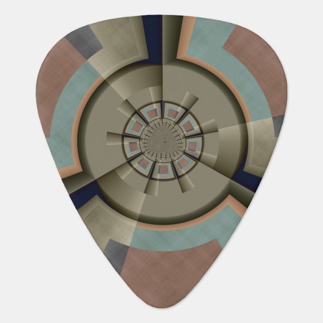 Modern Abstract Color Harmony Fractal Art Graphic Guitar Pick (Front)