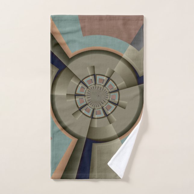 Modern Abstract Color Harmony Fractal Art Graphic Hand Towel (Hand Towel)