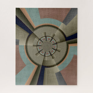 Modern Abstract Color Harmony Fractal Art Graphic Jigsaw Puzzle