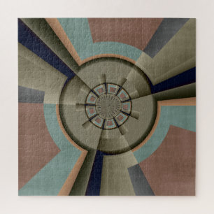 Modern Abstract Color Harmony Fractal Art Graphic Jigsaw Puzzle