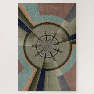 Modern Abstract Color Harmony Fractal Art Graphic Jigsaw Puzzle