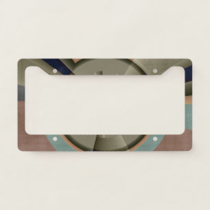 Modern Abstract Color Harmony Fractal Art Graphic License Plate Frame