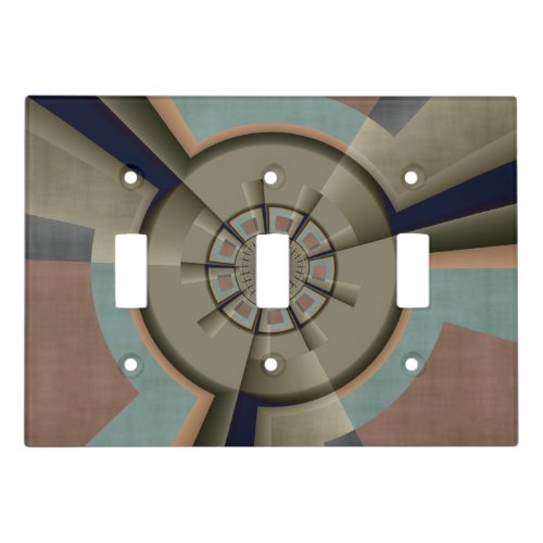 Modern Abstract Color Harmony Fractal Art Graphic Light Switch Cover