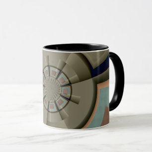 Modern Abstract Color Harmony Fractal Art Graphic Mug