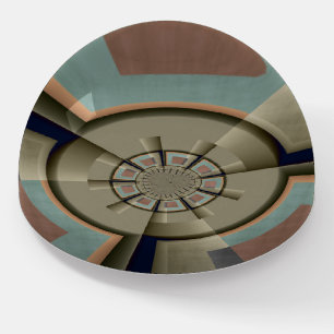 Modern Abstract Color Harmony Fractal Art Graphic Paperweight