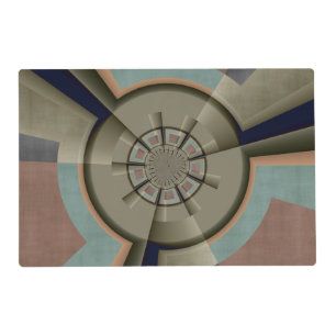 Modern Abstract Color Harmony Fractal Art Graphic Placemat