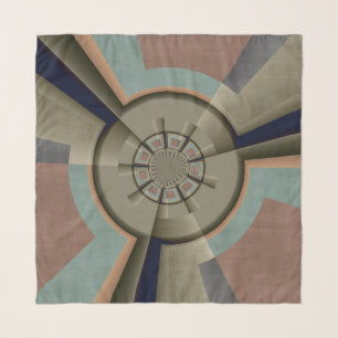 Modern Abstract Color Harmony Fractal Art Graphic Scarf