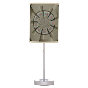 Modern Abstract Color Harmony Fractal Art Graphic Table Lamp