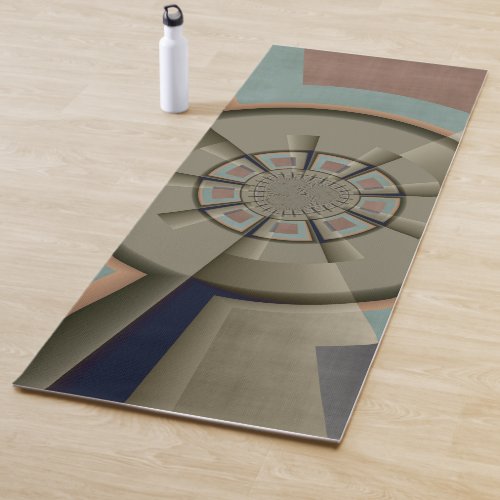Modern Abstract Color Harmony Fractal Art Graphic Yoga Mat