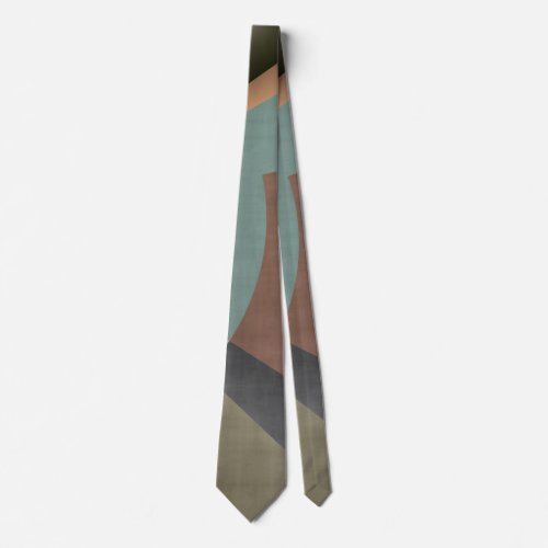 Modern Abstract Color Harmony Fractal Art Neck Tie