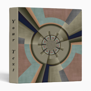 Modern Abstract Color Harmony Fractal Graphic Text 3 Ring Binder