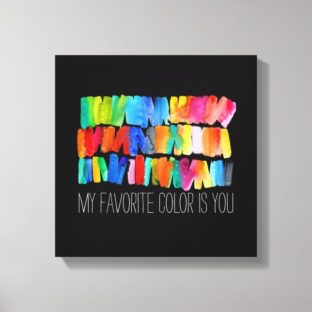 Modern abstract color riot crazy colors canvas print (Front)