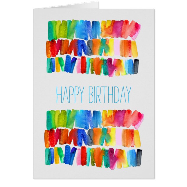 Modern abstract color riot crazy colors cards (Front)