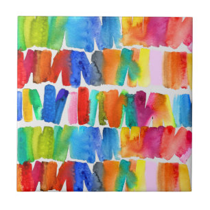 Modern abstract color riot crazy colors ceramic tile