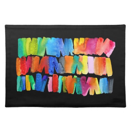 Modern abstract color riot crazy colors cloth placemat