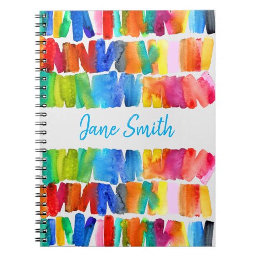 Modern abstract color riot crazy colors notebook