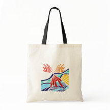 Modern Abstract Colorful Art Canvas Tote Bag