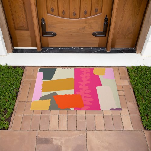 Modern Abstract Colorful Artistic Color Blocks     Doormat