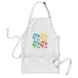 Modern Abstract Colorful Bubbles Geometric Pattern Adult Apron