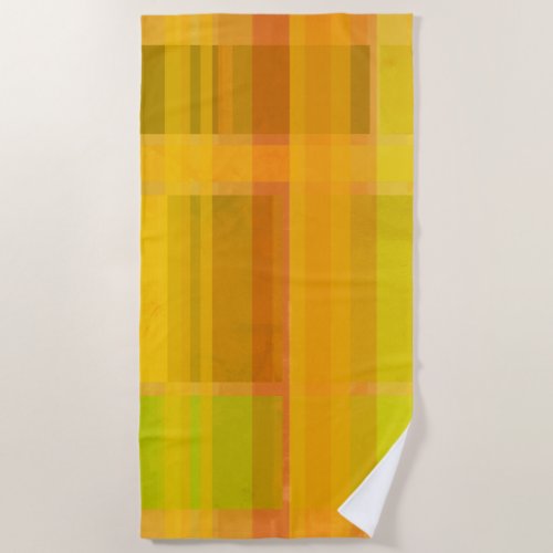 Modern Abstract  Colorful Citrus Colors Beach Towel