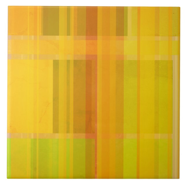 Modern Abstract | Colorful Citrus Colors Ceramic Tile (Front)