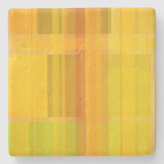 Modern Abstract | Colorful Citrus Colors Stone Coaster (Front)