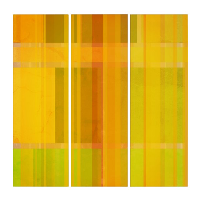 Modern Abstract | Colorful Citrus Colors Triptych (Front)