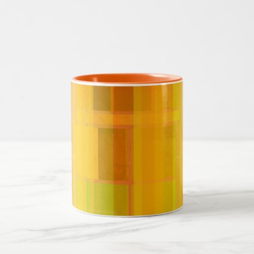 Modern Abstract  Colorful Citrus Colors Two_Tone Coffee Mug
