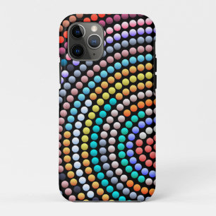 Modern Abstract Colorful Dot Art iPhone 11 Pro Case