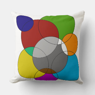 Modern Abstract Colorful Geometric Art Throw Pillo Pillow