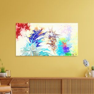 Modern Abstract Colorful "NEXUS" Canvas Print
