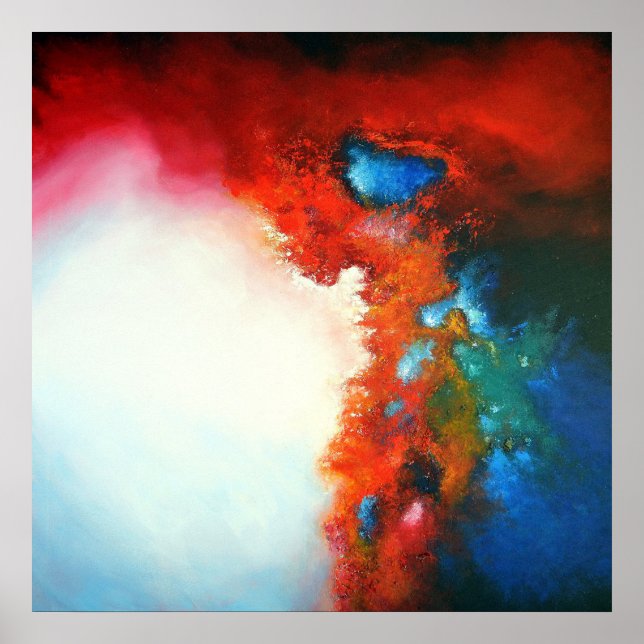 Modern Abstract Colorful Painting Poster (Front)