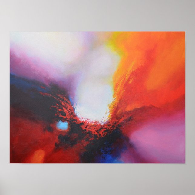 Modern Abstract Colorful Painting Poster (Front)
