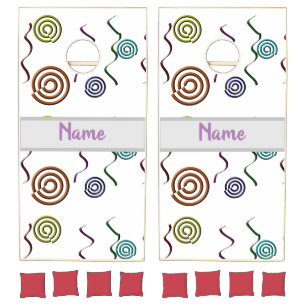 Modern Abstract Colourful Shapes Cornhole Set