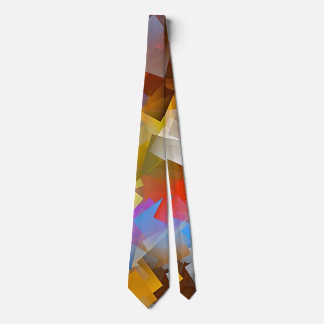 Modern Abstract Colourful Squares Neck Tie (Front)
