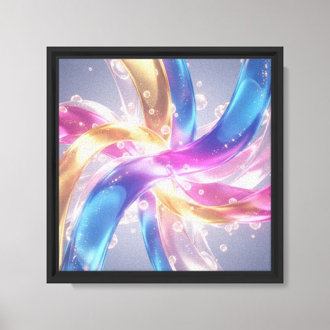 Modern abstract composition full of light cavas canvas print (Front)