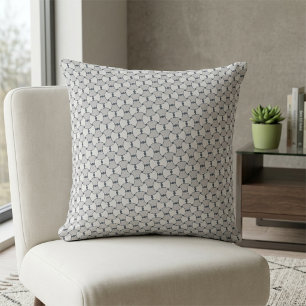 Modern Abstract Concentric Arc Geometric Pattern Throw Pillow