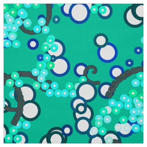 Modern Abstract Confetti Print, Turquoise Fabric