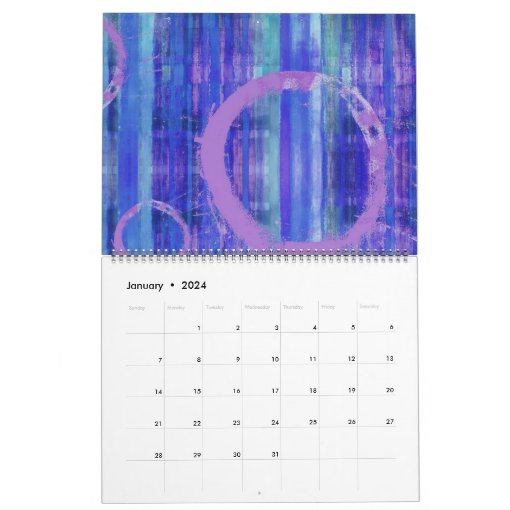 Modern Abstract Contemporary Art Calendar Zazzle