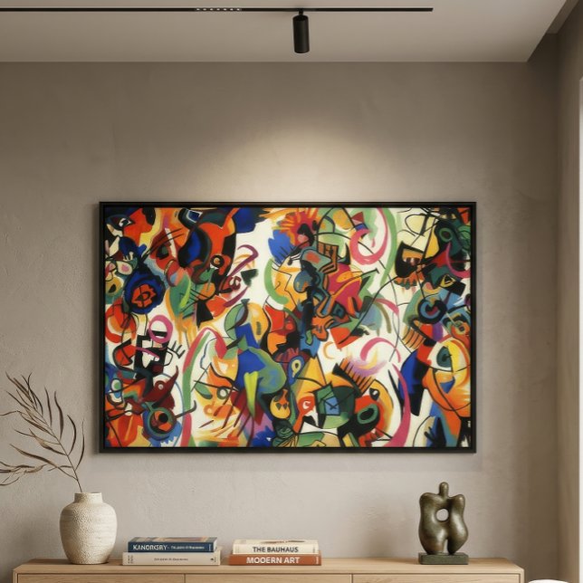 Modern abstract contemporary  colorful shapes canvas print (Creator Uploaded)