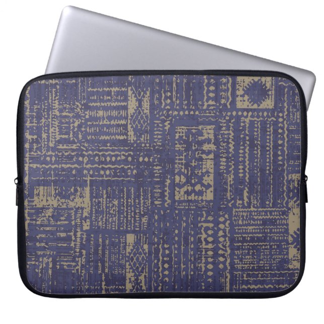 Modern abstract, contemporary surface pattern desi laptop sleeve (Front)