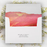 Modern Abstract Coral Pink Wedding Envelope<br><div class="desc">Customize this contemporary envelope with your return address on the back. The template is easily adjustable to fit your event requirements. Inside the envelope,  you'll find a coral pink abstract design that features colors from the 2023 Color of the Year,  Viva Magenta spectrum. Modern Abstract Coral Pink Wedding Envelope.</div>