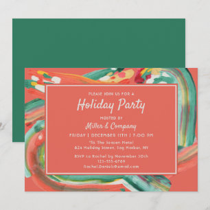 Modern Abstract Corporate Christmas Party Invitation