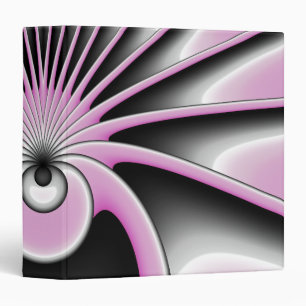 Modern Abstract Crazy Fractal Art Pattern 3 Ring Binder