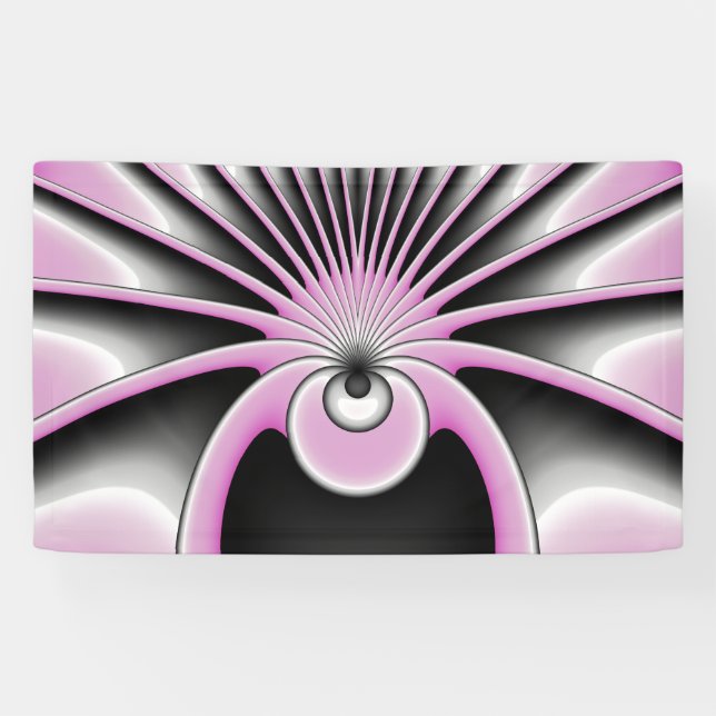 Modern Abstract Crazy Fractal Art Pattern Banner (Horizontal)