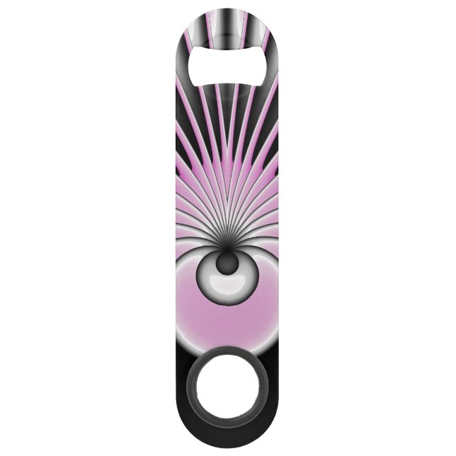 Modern Abstract Crazy Fractal Art Pattern Bar Key (Front)