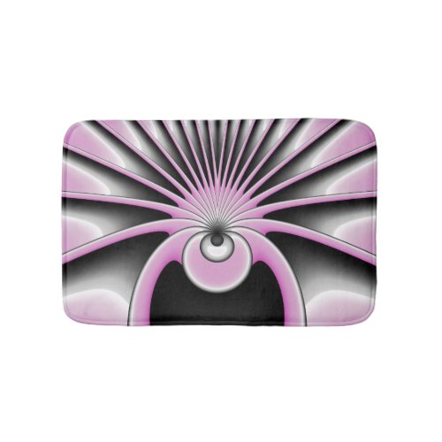 Modern Abstract Crazy Fractal Art Pattern Bath Mat